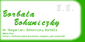 borbala bohuniczky business card